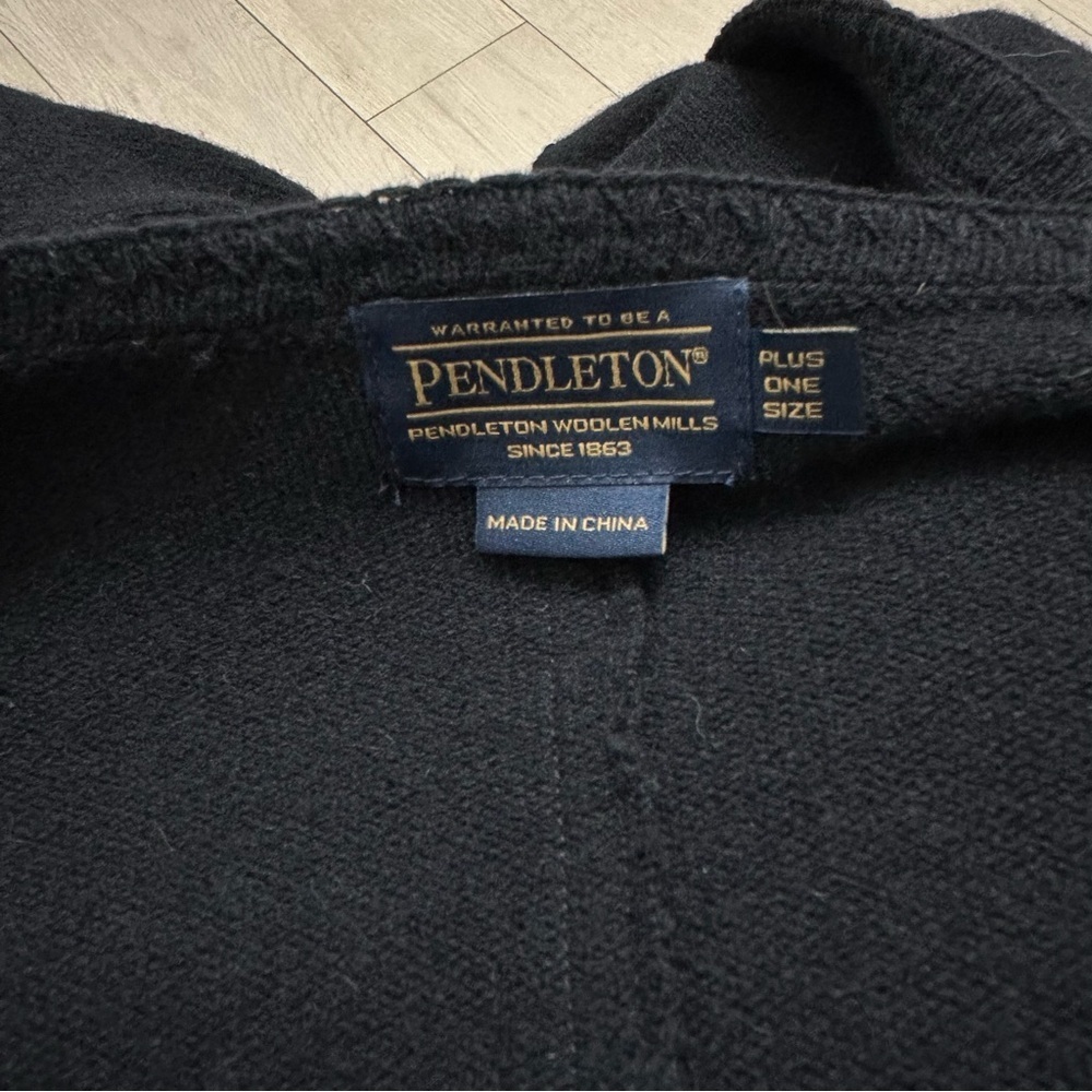 Pendleton Wool Overcoat Jacket Shawl Patch Pocket… - image 2